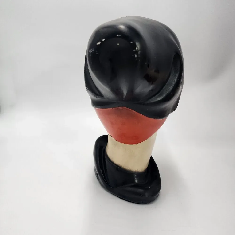 Vintage Marwal Dutch Scandinavian MCM Chalkware Plaster Girl Head Bust 8.5